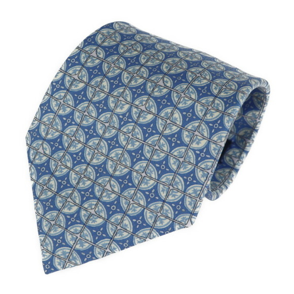 HERMES Other - HERMES Hermes tie silk blue whole pattern apparel accessories